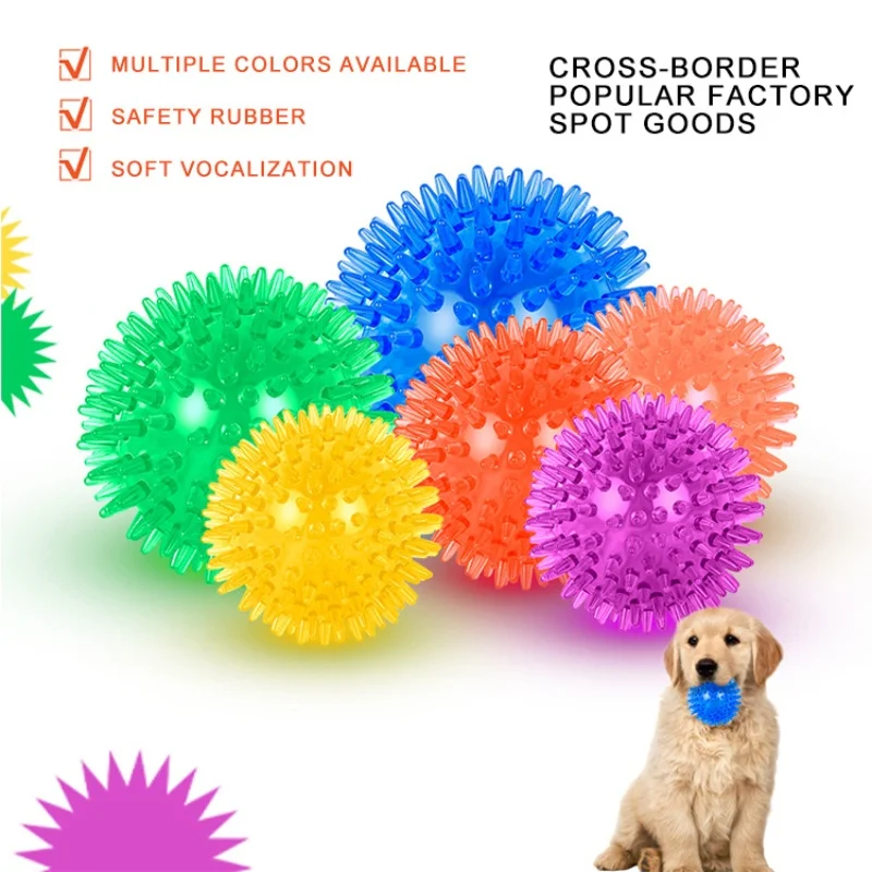 Pet Toy Ball For Cats And Dogs - Sounding Tooth Cleaning Chew Ball Training Teeth Accessories Thornless Chewing Toy For Puppy_voghion.com