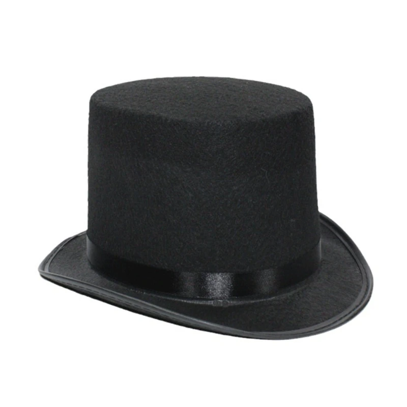 Magician Hat Solid Color Holiday Party Halloween Hat Fashion Unisex Personality Party Show Adult Hat