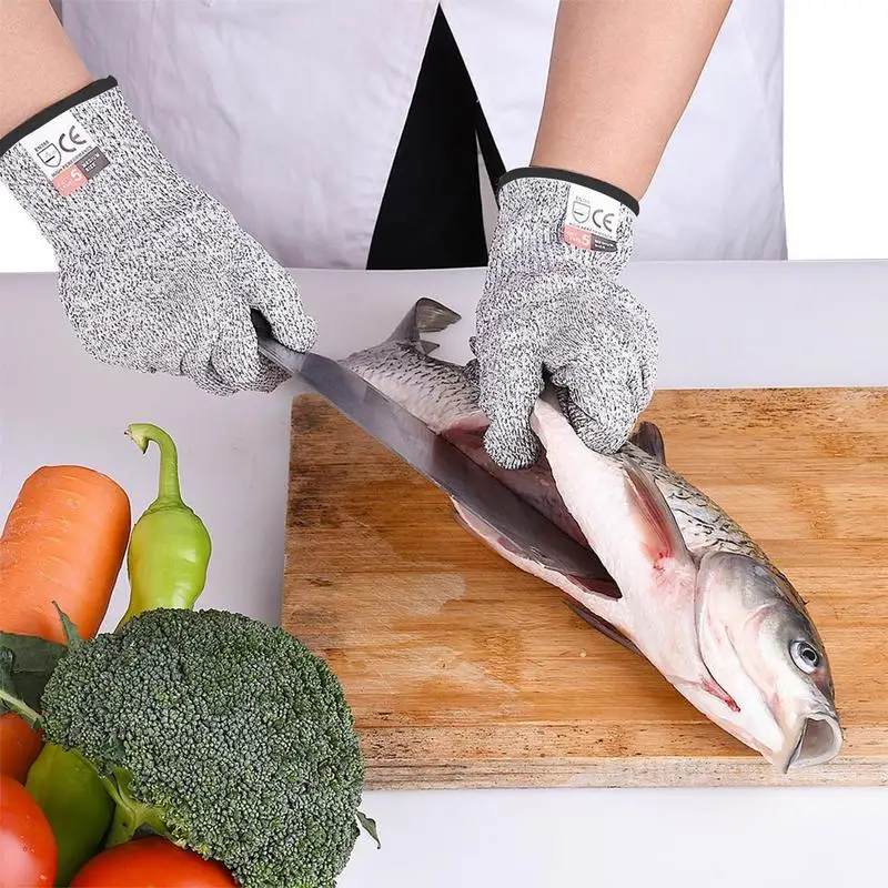 Level 5 Cut Proof Stab Resistant Wire Metal Glove Kitchen Butcher Cuts Oyster Shucking Fish Gardening Safety Gloves