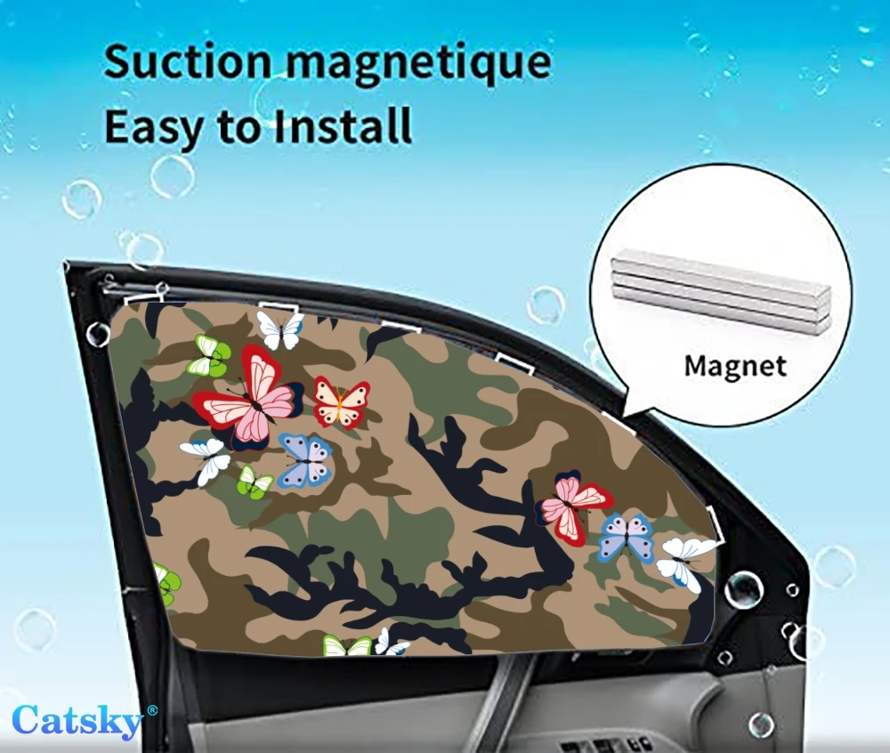 

4 Pieces Privacy Car Window Sun Shades Magnetic Blackout Car Window Covers Car Curtains Car Window Sun Shades Covers Auto