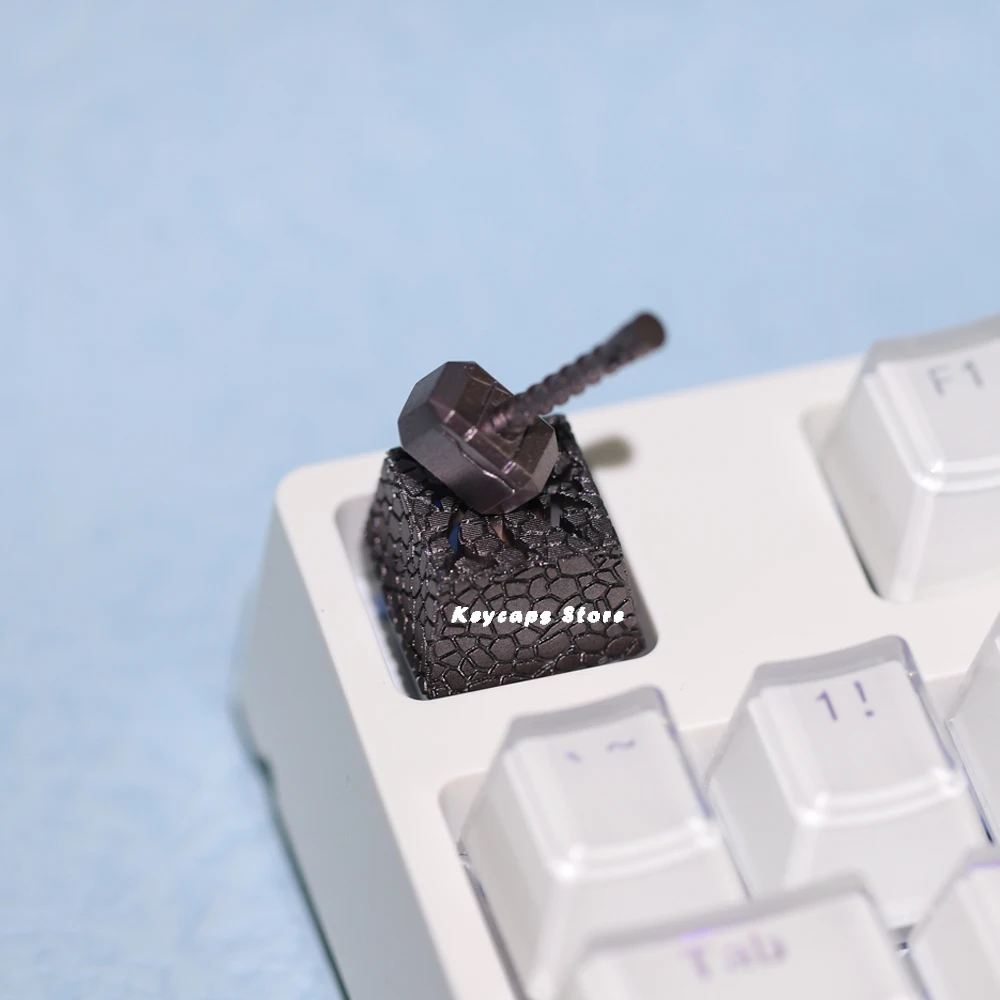 Tecla Personalizada para Interruptor mx 2in Martelo de Resina Thor Mecânica Clássica Retro Transparente Terno Botão Esc - Imagem 5