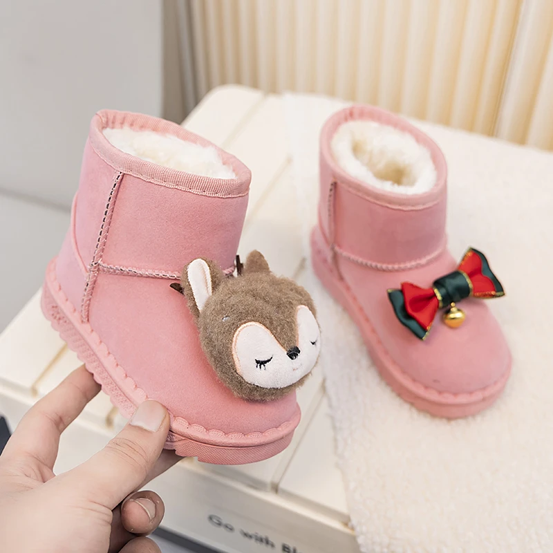 Cotton Thermal Snow Boots for Kids Winter