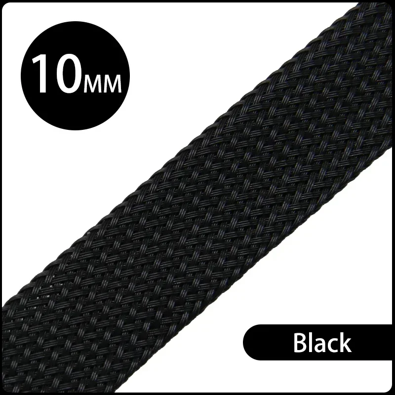 High Density Insulated PET Braid Sleeve - Custom Lengths - Premium Cable Protector Wrap