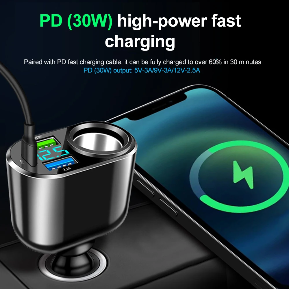 Car Charger Fast Charge 66W