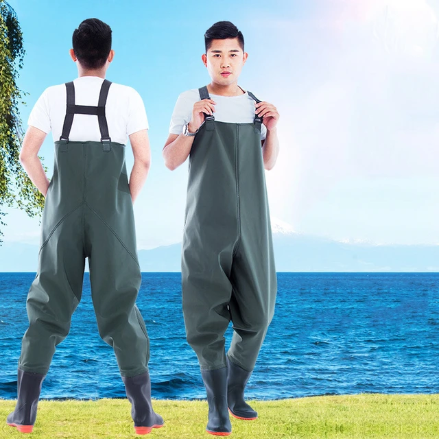 Siamese Waterproof Pants Men and Women Fishing Half-length Wading
