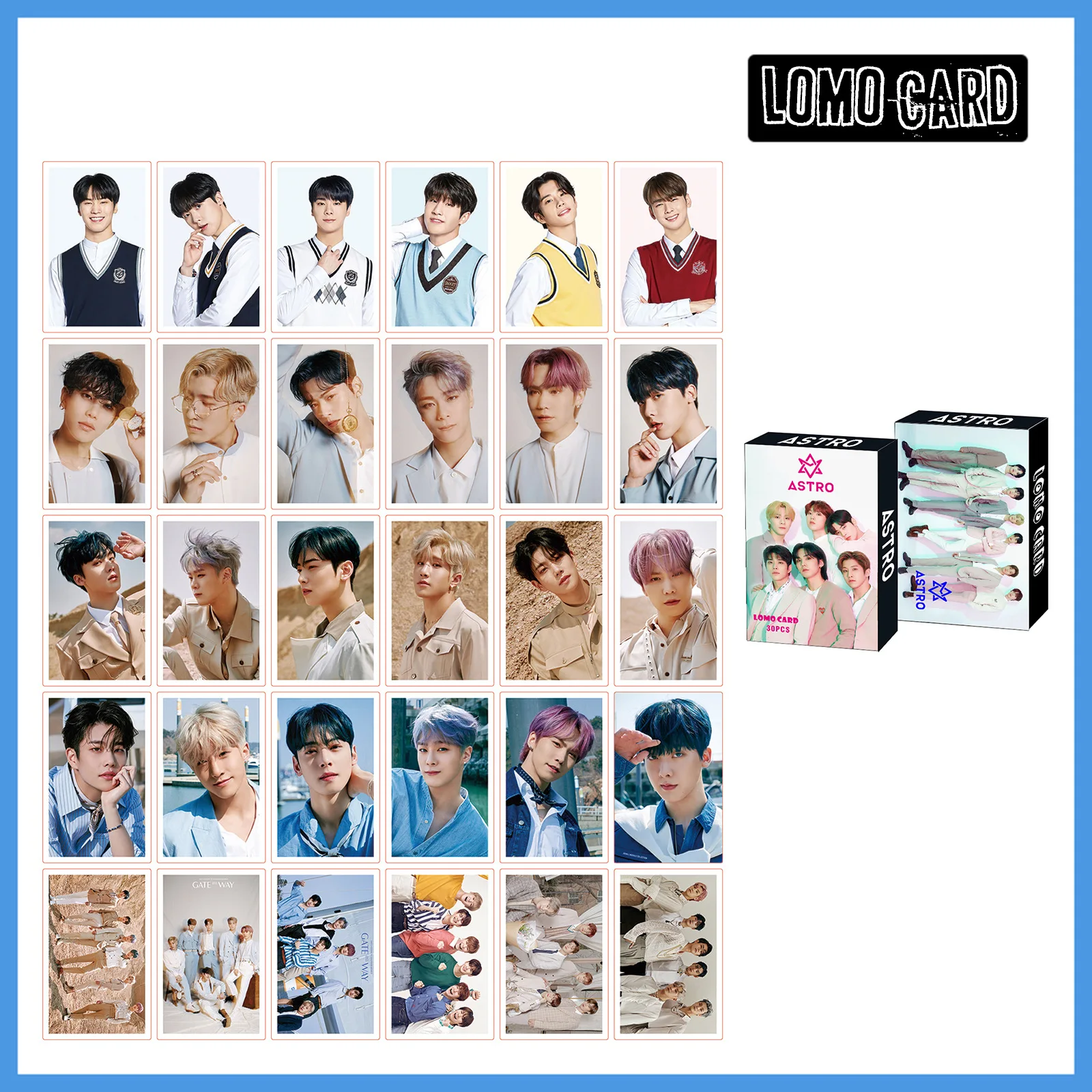 55 pcs/set Kpop ASTRO Drive To The Starry Road Lomo Cards Novo