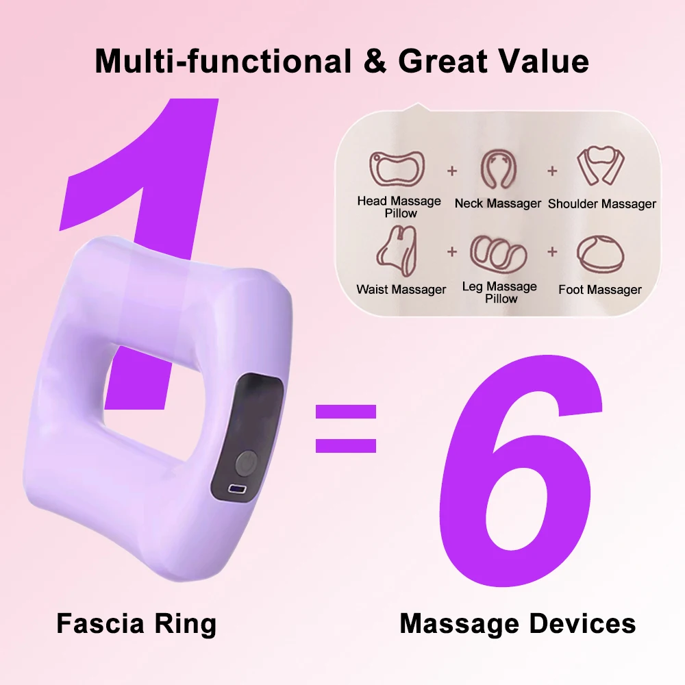Electric Fitness Massage Ring Body Fascia Ring Vibration Body Shaping Massager Abdomen Belly Waist Deep Tissue Massage Device