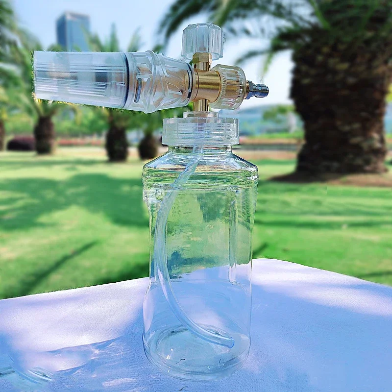 Manufacturer direct selling high-pressure washer foam spray bottle transparent PA Taizhou all copper car washing water gun 4