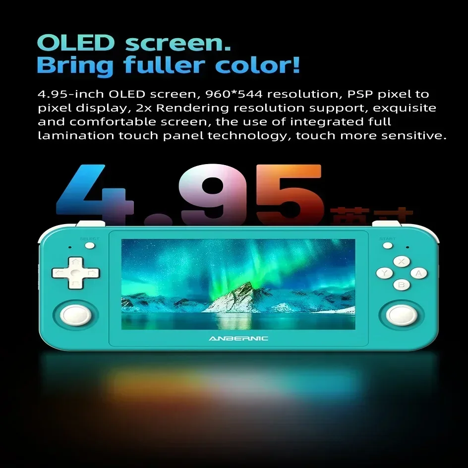 ANBERNIC RG505 4.95 Inches OLED Touch Screen Android 12 OS