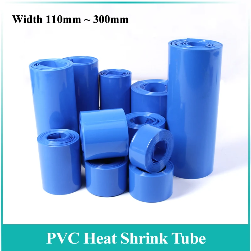 1m~20m PVC Heat Shrink Tube 18650 Lipo Battery Pack Width 110mm ~ 300mm Insulated Protection Film Wrap lithium Case Cable Sleeve