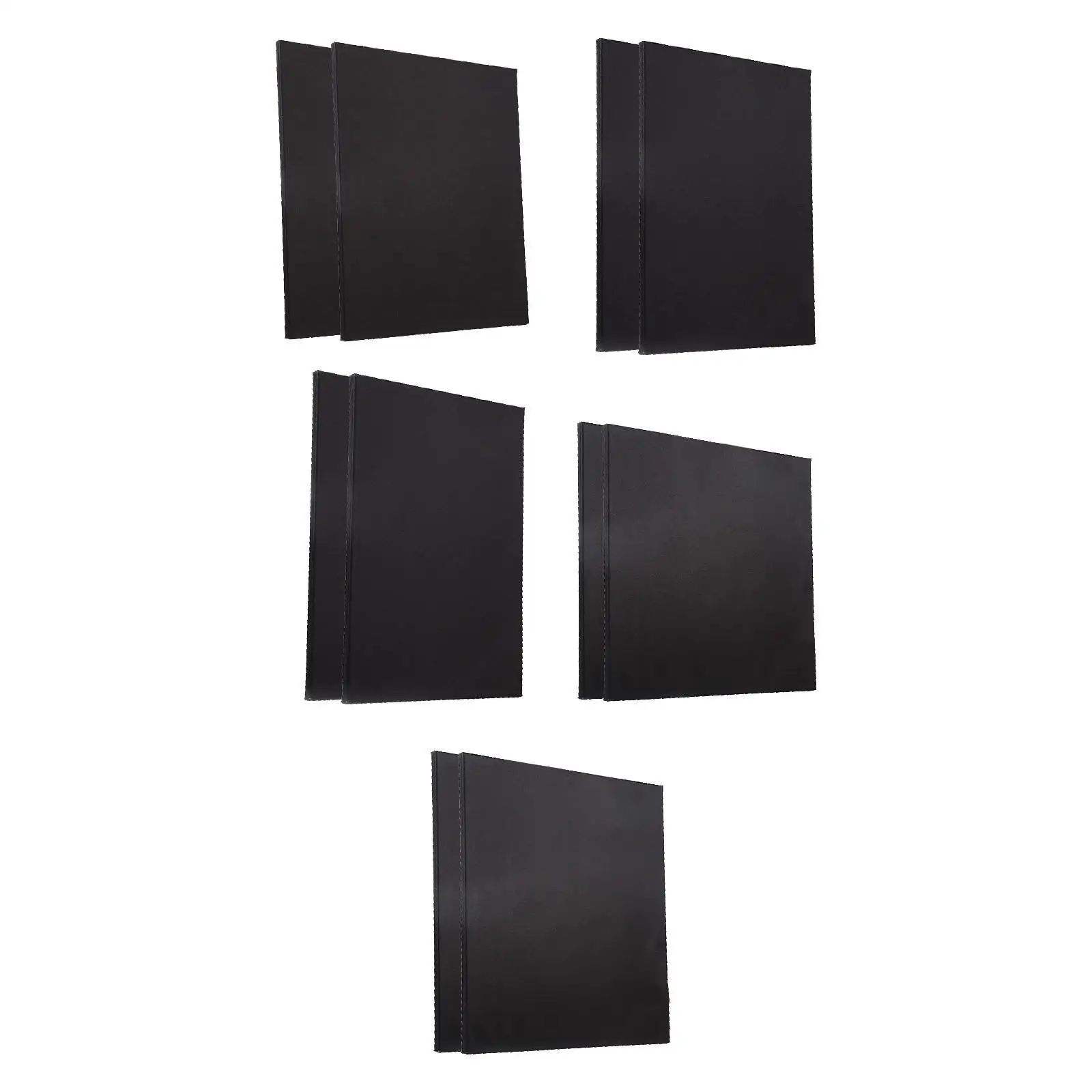 2x Stretched Black Canvas Art Supplies Art Boards Artist Canvas Black for Oil Painting Tempera Crafting Watercolor Paints