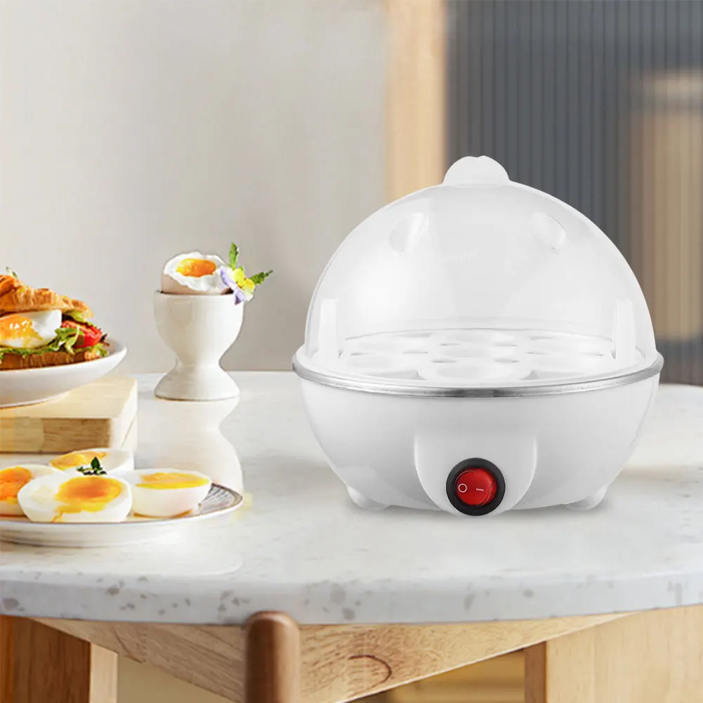 Electric Egg Cooker with Auto Shut-Off Feature and 7 Egg Capacity for Hard and Soft Boiled Eggs at Home