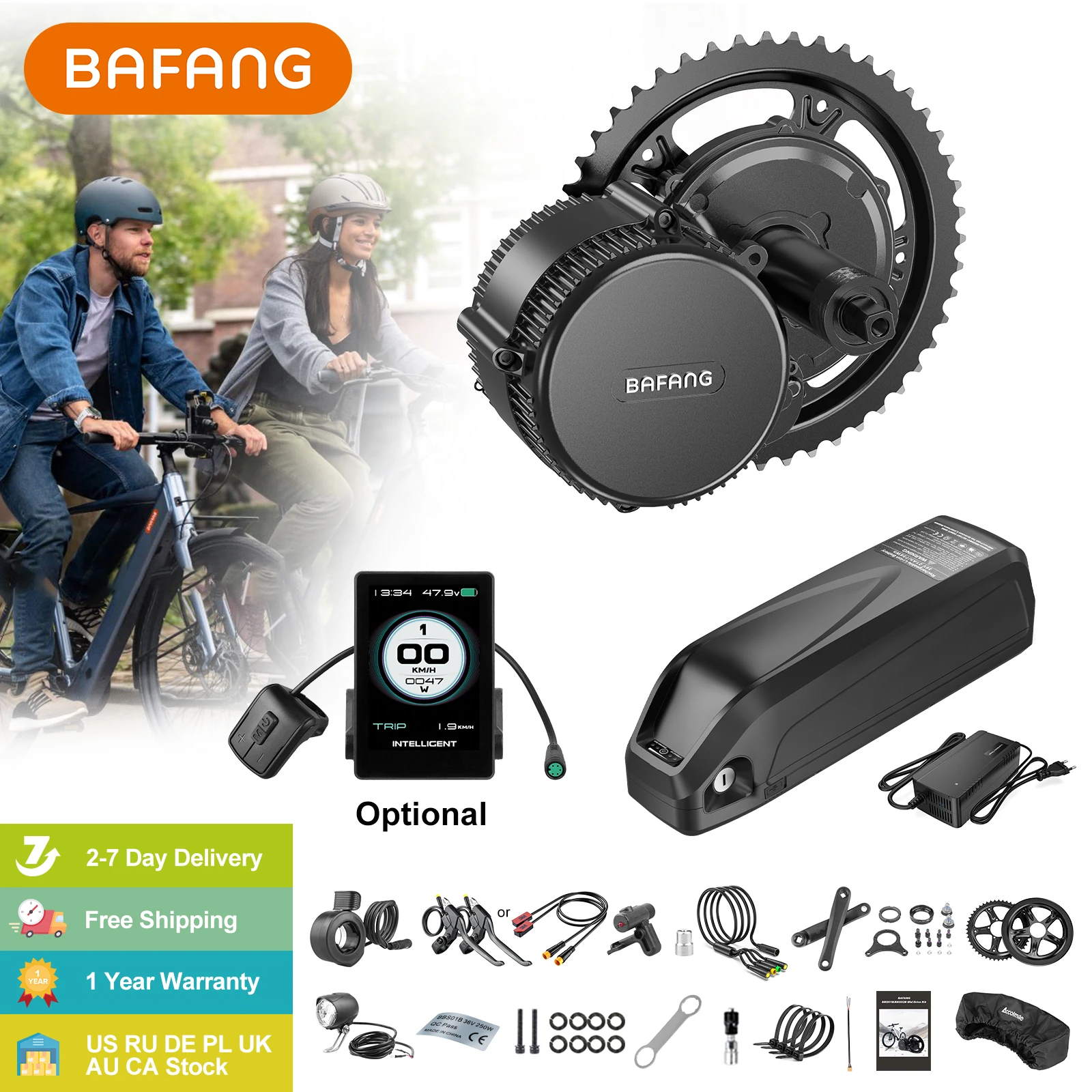 BAFANG 48V 1000W M615 BBSHD MM G320.1000.C (BB Size 68 to 73mm) for eSpeed  eCargo eBike Conversion