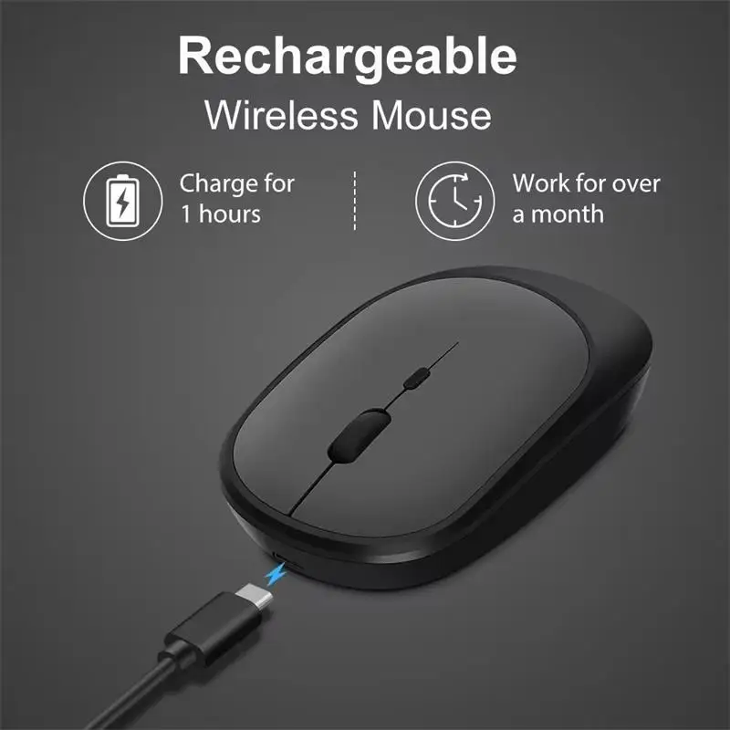 Wireless Mouse XIAOMI Bluetooth Wireless Mouse USB Rechargeable Ergonomics Adjustable DPI Office Silence Optical Electric 2.4G