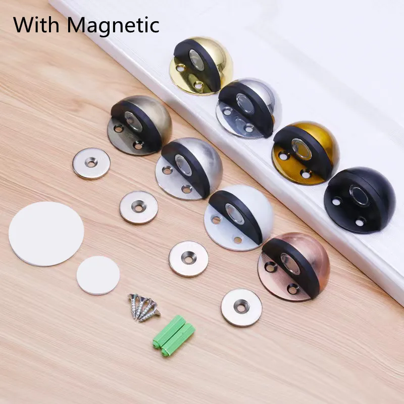 Magnetic Door Stopper Stainless Steel Punch-free Anti-collision