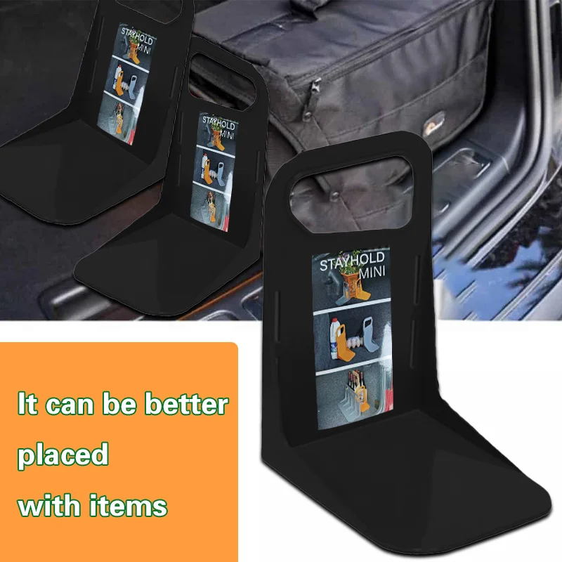 Convenient car trunk divider side divider to store obstacles for beverage fruit items against tipping
