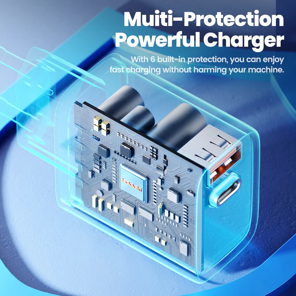 35W Type C USB Fast Charger PD Dual Ports Mobile Phone Adapter Quick Charge Wall Charger For iPhone 15 14 Xiaomi Samsung Oneplus
