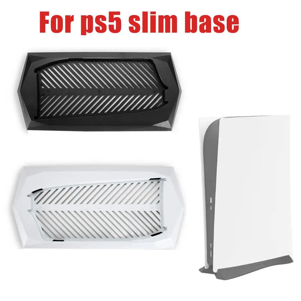 

PS5 Slim Black Plastic Vertical Stand, Cooling Bracket Base Holder for Playstation 5 Slim Game Console Disk Version Q2N7