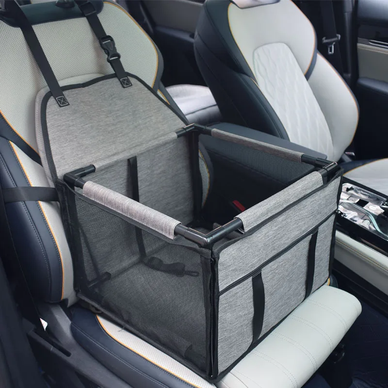 Dog car pad, pet safety seat, anti-dirty and waterproof pet car bag, dog kennel in the car, mesh hanging bag