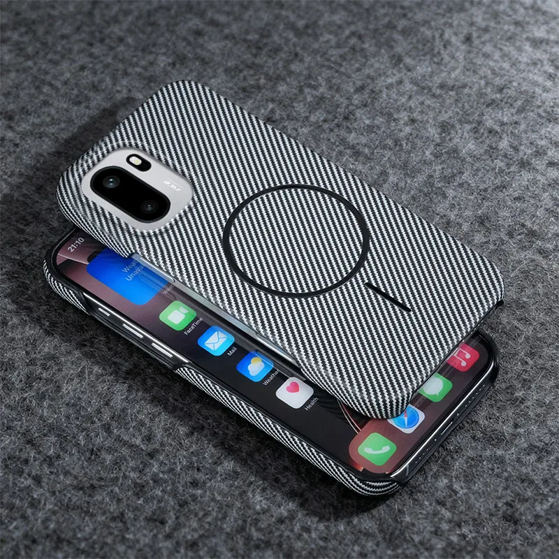 Kevlar Magnetic Frosted PC Shockproof Bumper Case