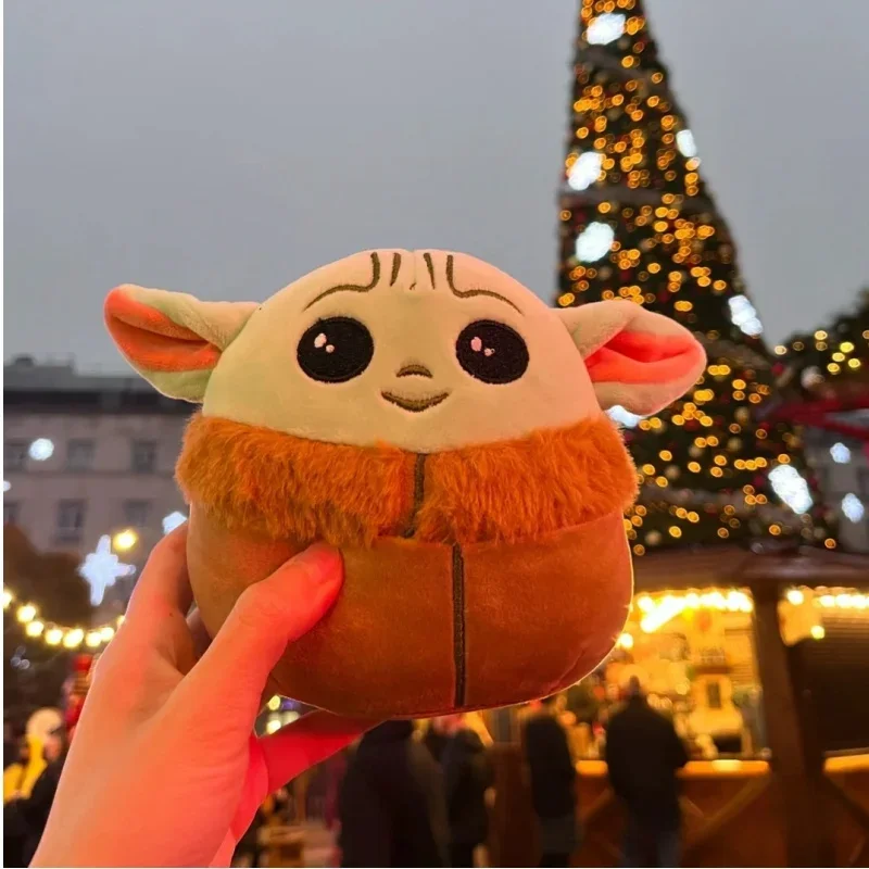 Disney Baby Yoda Stitch Plushot Disney Baby Yoda Stitch Peluche Cartoon Double-Sided Flip Reversibile Bambola Di Pezza Kawa