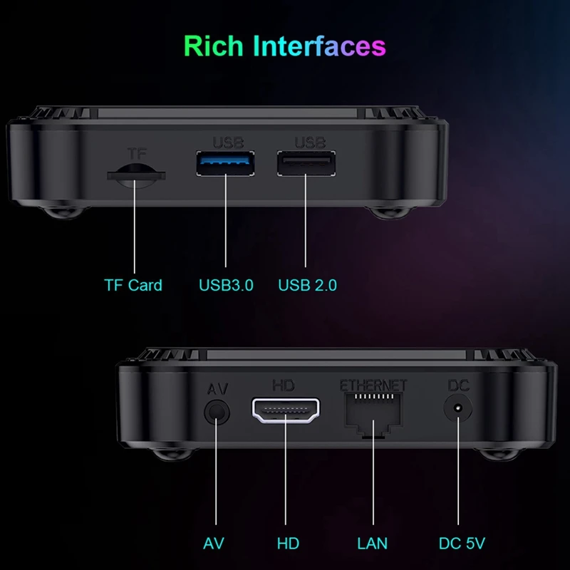 음성 미디어 플레이어 스마트 TV 박스, 안드로이드 13, RK3528, HDR10, 8K RGB 라이트, BT 5.0, 와이파이 6, 4 + 32G, 신제품