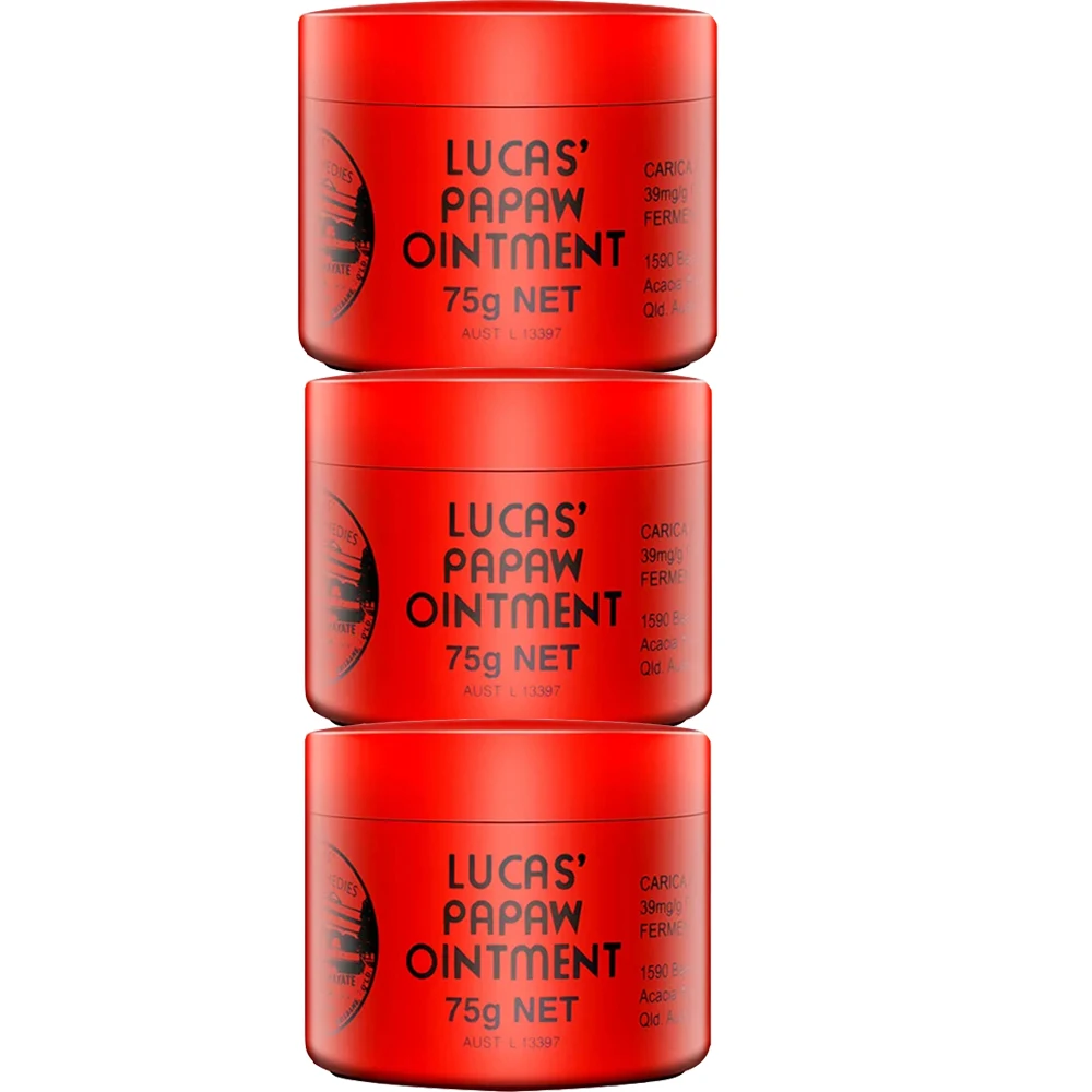 

3PCS AU Lucas Papaw Ointment Rash Cream Lip Balm Wound Skin Care Papaya Skin Repair Papaw Cream Lucas Oil 75g