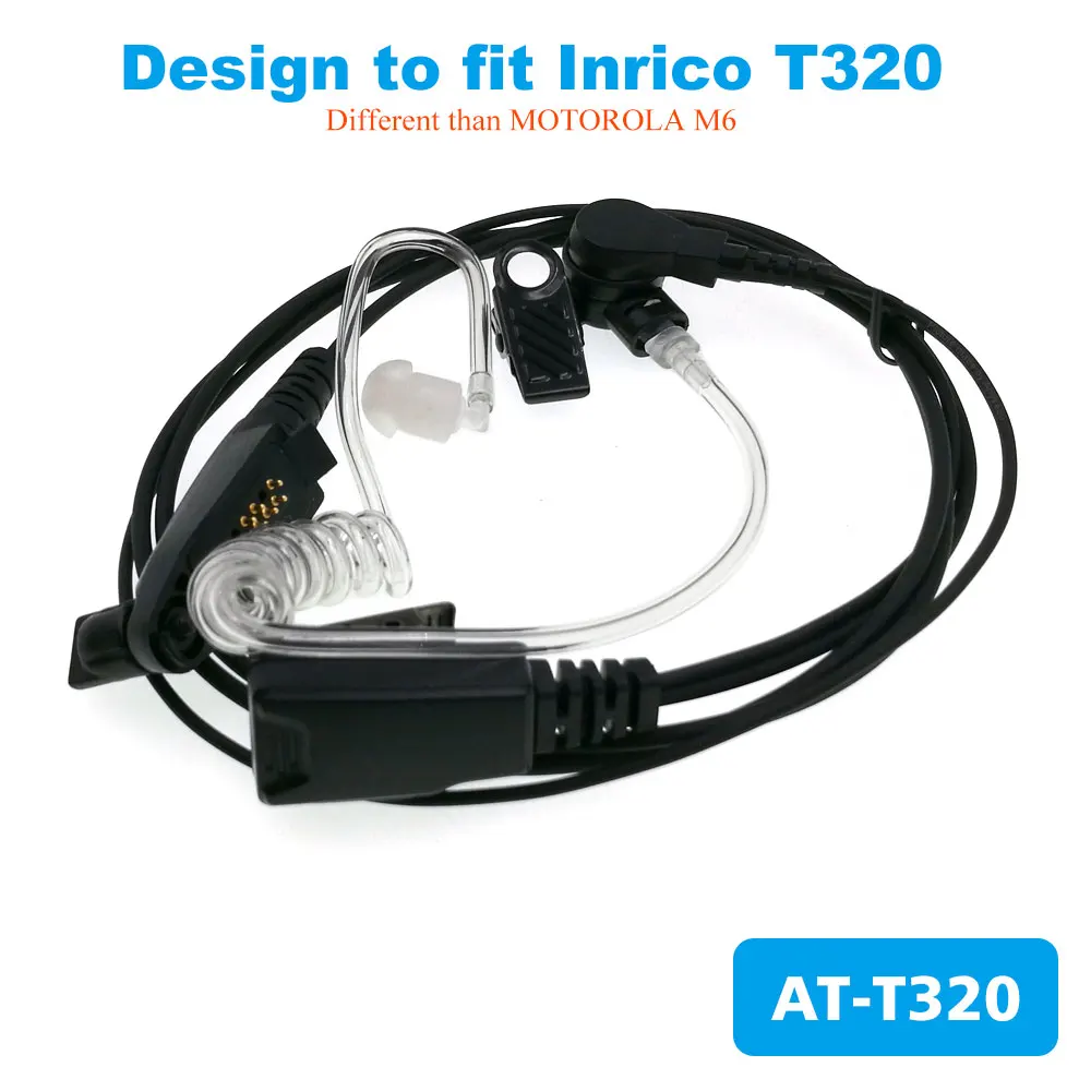 Original Air Tube Headset For 4G Network Radio Inrico T320 S100 S200 Android Mob