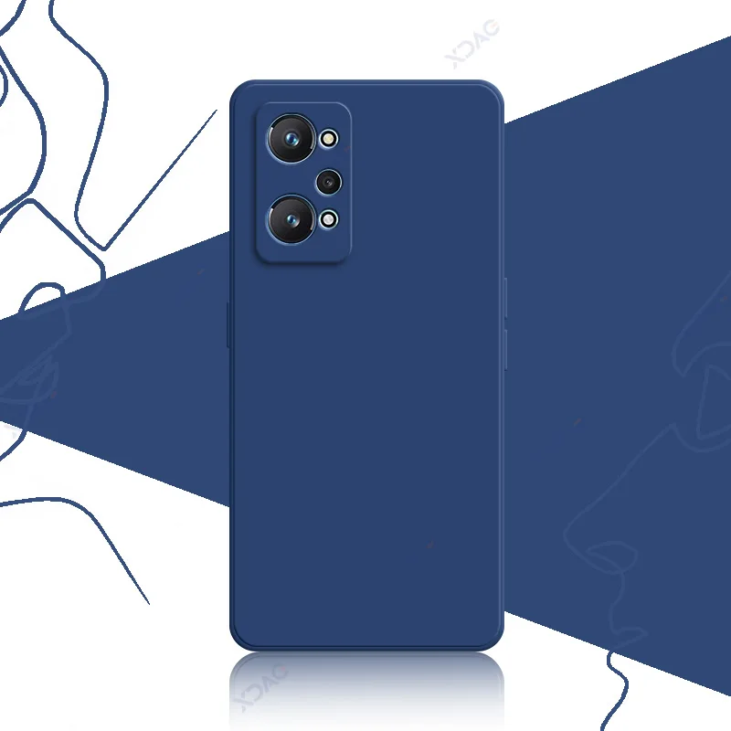 Luxurious Dual Liner Protective Phone Case - Square Liquid Silicone Shield Cover