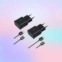 Dual USB Charger Set with 1.2m USB - C Cable - Fast Charging Solution - EU (Black)
