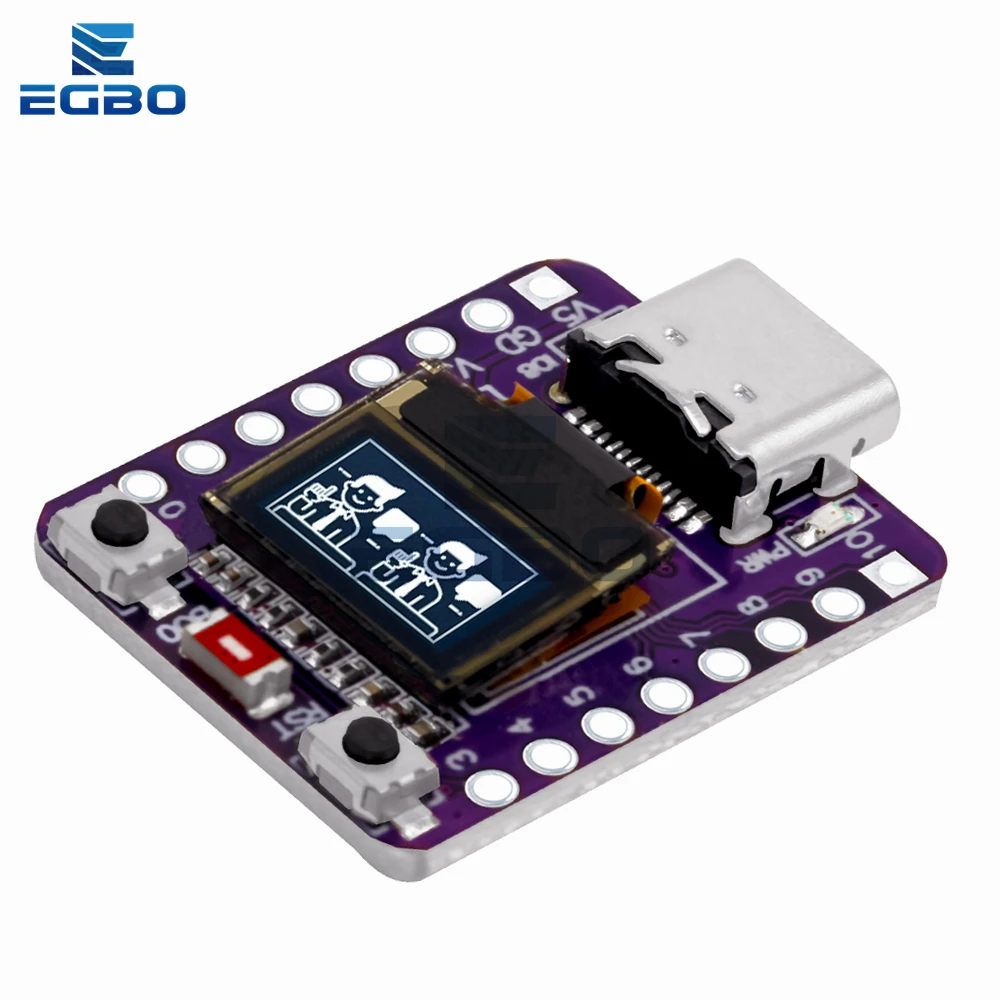 รูปสินค้า 1 ~ 4PCS MINI ESP32-C3 บอร์ดพัฒนา 2.4G Wifi 4 BT โมดูล 0.42 นิ้วจอแสดงผล OLED 4MB แฟลชเสาอากาศเซรามิค USB Type-C