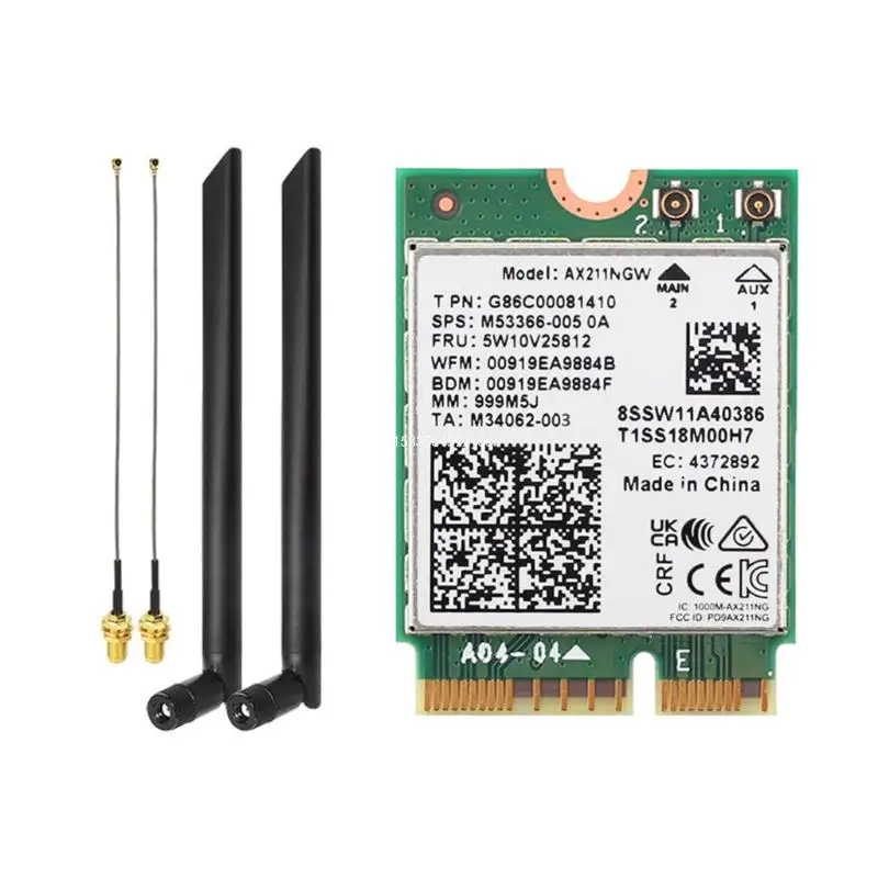 AX211NGW 5374Mbps WIFI Module- WIFI6E 2.4/5/6G Tri-Band Gigabit- Wireless Card CNVio Bluetooth-compatible5.3 Dropship