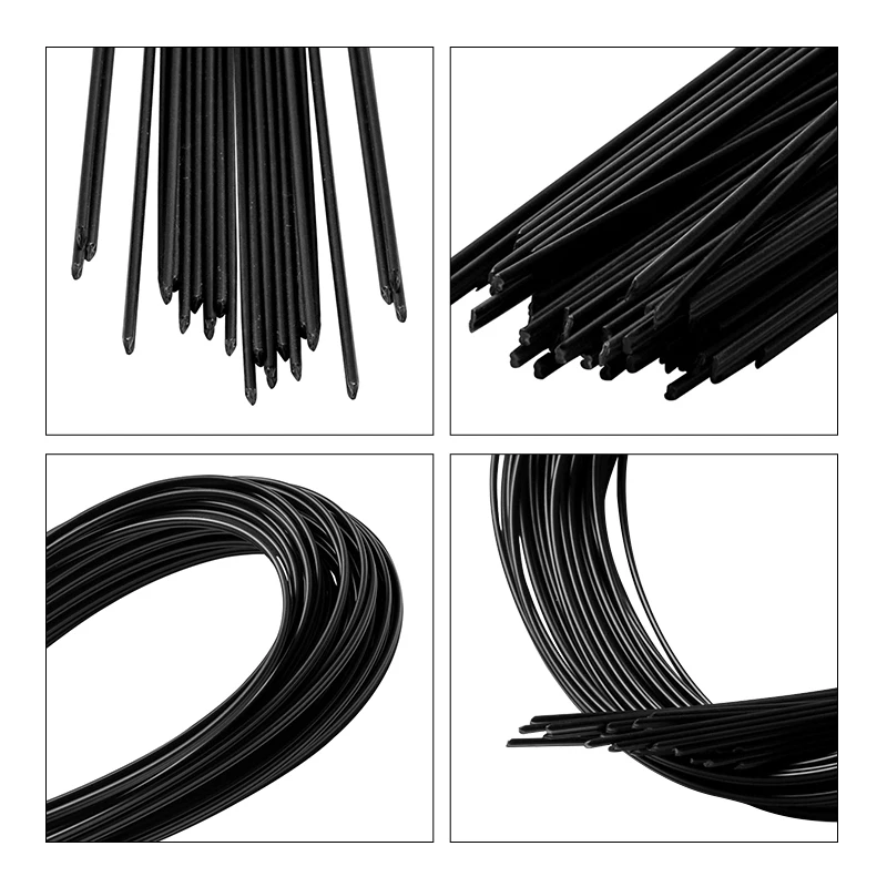 flux core welding 40Pcs 2.5mm x 5mm x 1000mm Black PP Plastic Welding Rods For Plastic Welder Gun/Hot Air Gun/Welding Tool Soldering Supplies low temp welding rod for steel