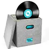 Simple Fabric Storage Box Foldable Covered Storage Box Large Capacity Dustproof Vinyl Record Organizer Box Home Supplies 4