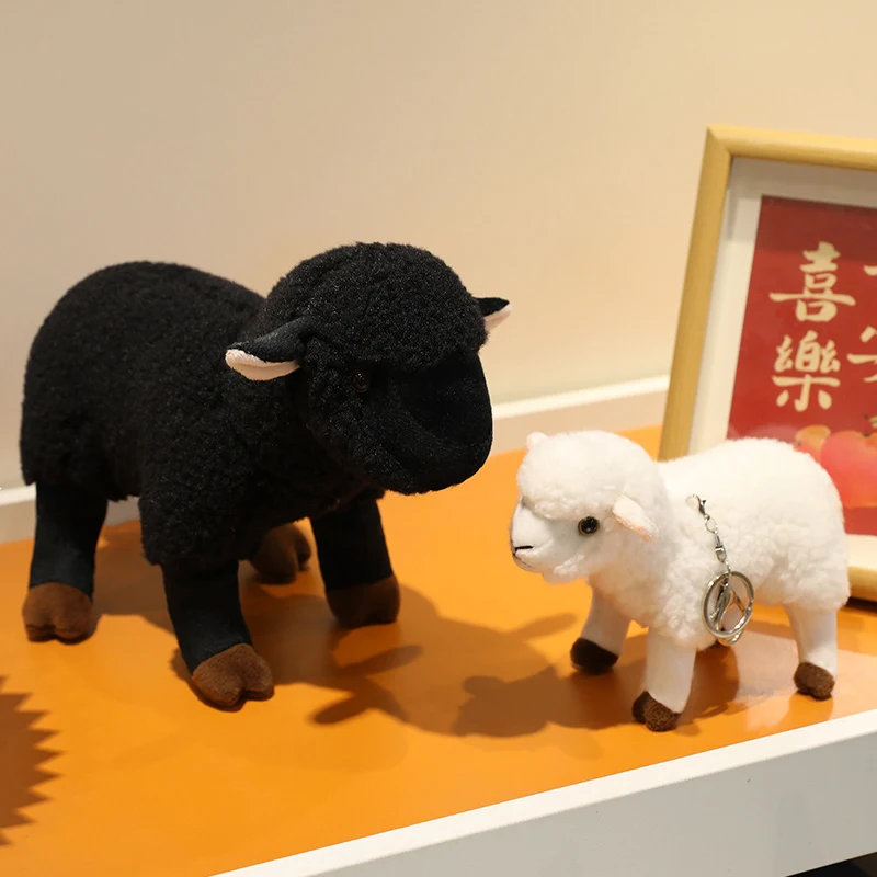 Lifelike White Goat High Fidelity Anime Cute Plushie Sheep Plush Toys Animals Simulation Stuffed Doll Kawai Toy Gifts For Kids