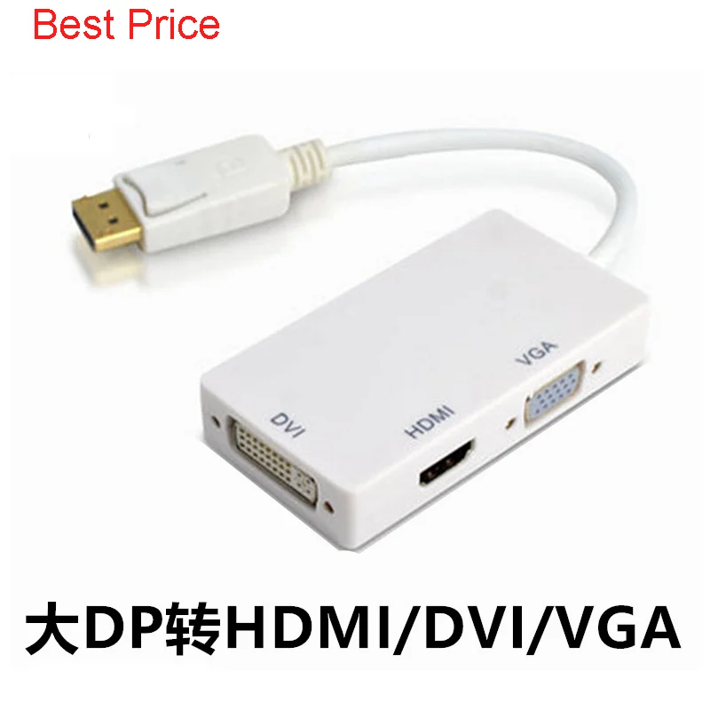 3 인 1 미니 DP 디스플레이 포트 20 개, HDMI 호환 VGA DVI 어댑터 맥북 프로 디스플레이포트용 미니 DP 케이블 변환기