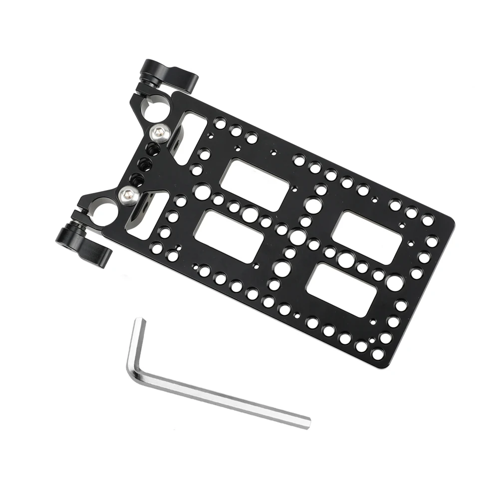 Camvate Multi-purpose Placa de Queijo Legal Placa de Backboard com 15 mm Haste Braçadeira para Câmera Dslr V-lock Montagem Power Splitter Montagem - Image 5