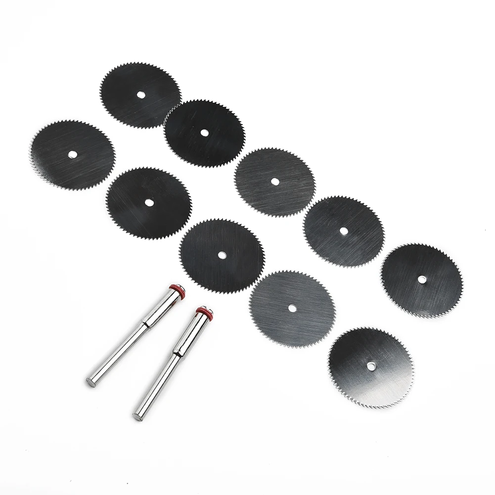 

10pcs 25mm New High Quality Wood Saw Disc+2pcs Rod Rotary Cutting Woodwork Tools Made Of High Quality Material