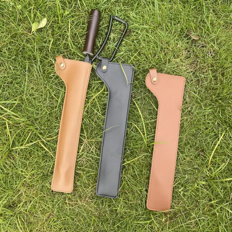 Pince Anti-brûlure Pour Feu De Camping - Tisonnier En Acier Carbone 8 Mm - Avec étui En Cuir - Longueur 44 Cm - Pour Barbecue, Cheminée