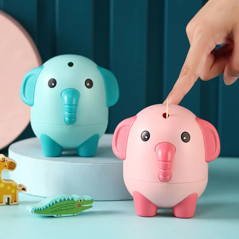 

Ins cute elephant toothpick box press type sign the sitting room of dormitory good household press type toothpick box