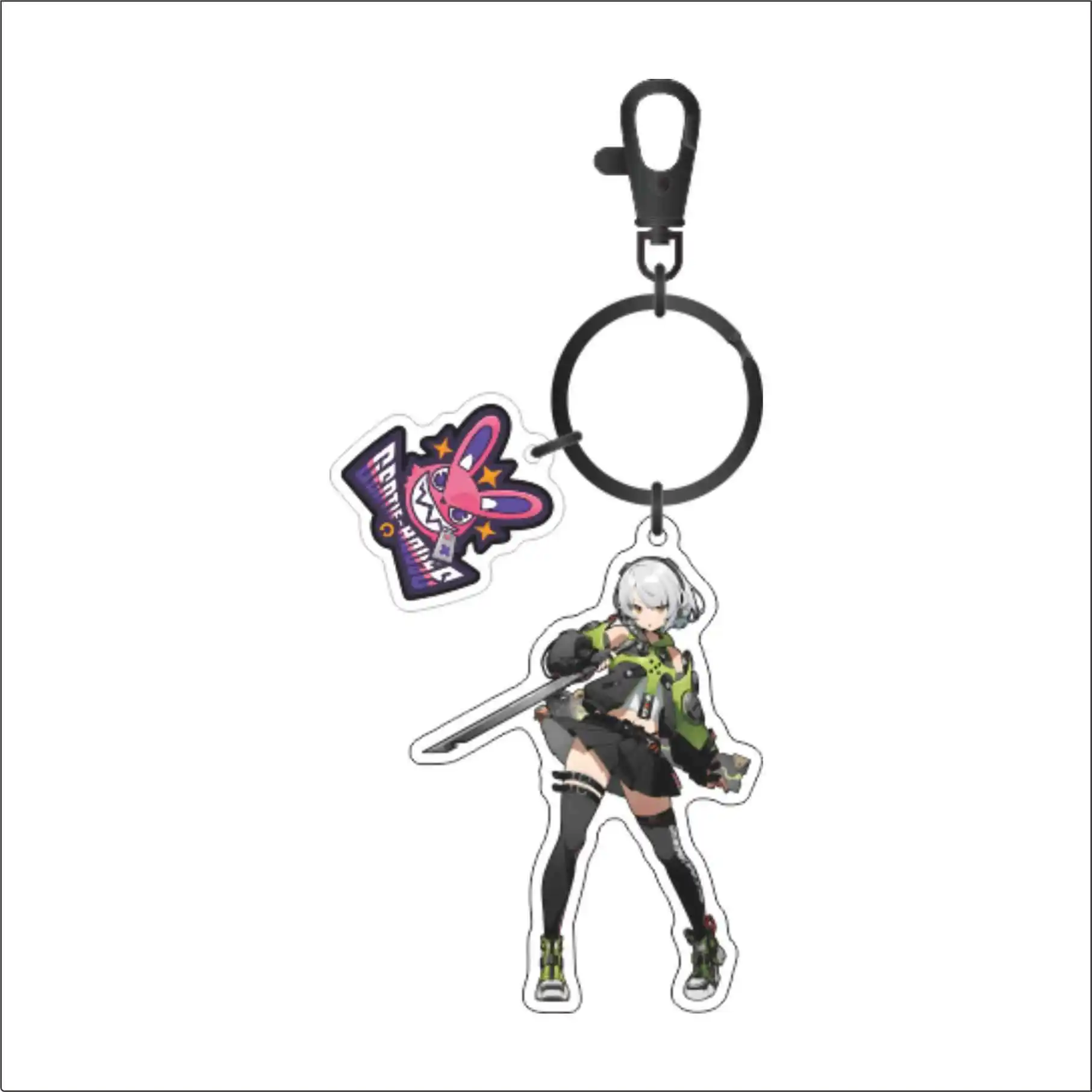 Anime Keychain Zenless Zone Zero ZZZERO Bangboo Nicole Anton Ivanov Acrylic Key Chain Keyring Strap Figure Cosplay Accessories Gifts