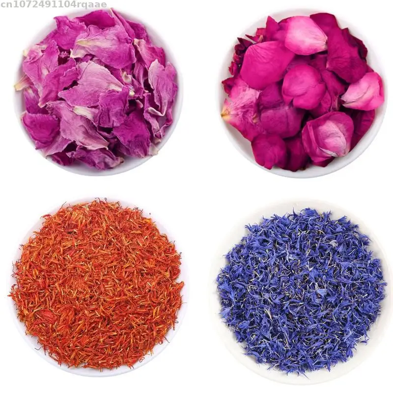 

6 Options Natural Petal Cornflower Rose Peony Calendula Safflower Dried Flower Petal Wedding Decoration Mix Flower Candle Making