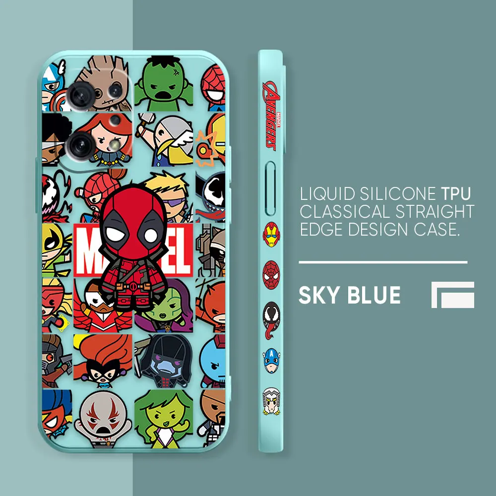 thumbnail image 1 of Case For OPPO FIND X6 X3 REALME X7 X50 RENO 2 4Z 4 6 Lite 5Z 5F 4G 5G PRO Liquid Silicone Case Marvel Cartoon Venom Deadpool, 1 of 5