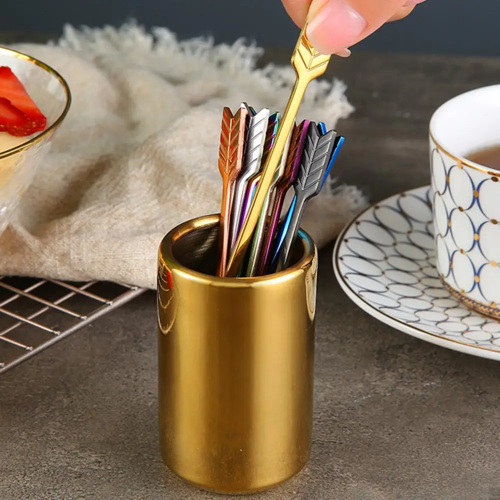 Dessert Picks Arrow Shape Anti-rust 304 Stainless Steel Wedding Party Buffet Picks for Stirring Fruit Dessert Fork