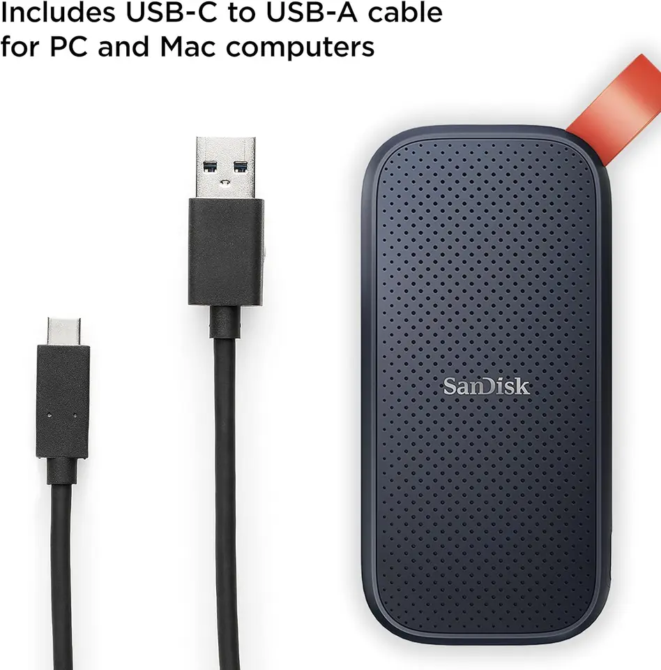 SanDisk 1TB 2TB Portable SSD E30 - Up to 800MB/s, USB-C, USB