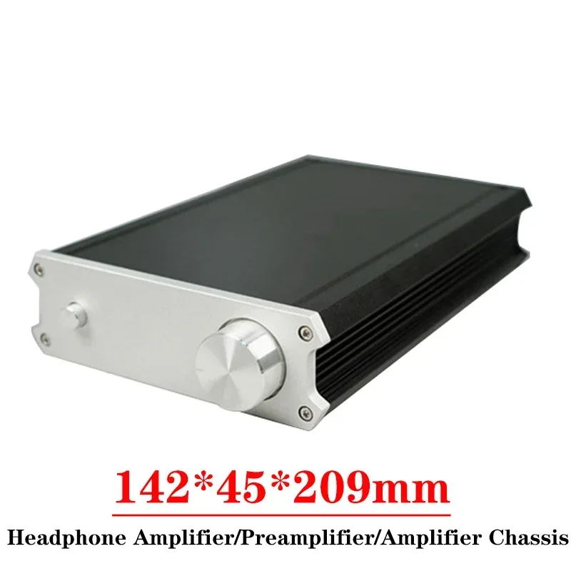 

142*45*209mm All Aluminum Power Amplifier Chassis Enclosure for Headphone Amplifier Preamplifier Diy Audio Amp Case Shell