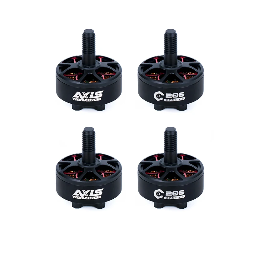 

AXISFLYING 4 шт. C206 2006 2750KV FPV Бесщеточный двигатель 6S Lipo 2,5 мм вал 12N14P для RC FPV MANTA3.6 FPV дроны DIY части