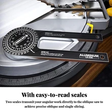 

Miter Saw Protractor Alloy Precision Trim Angle Finder Guide Level Gauge Carpenter Accurate Hand Measurement Tool