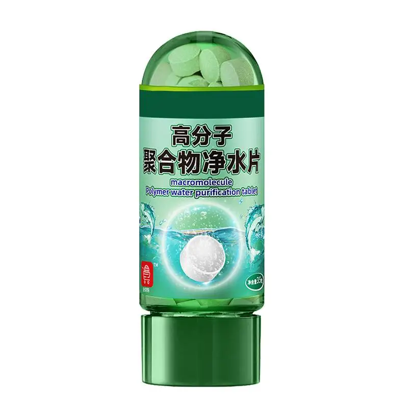 Clean Water Tablets 1 Bottle Fast Water Purification Tabs Fish Supplies Potable Aqua Tablets Natural Fish Tank Accessories water filter fish tank water purifier