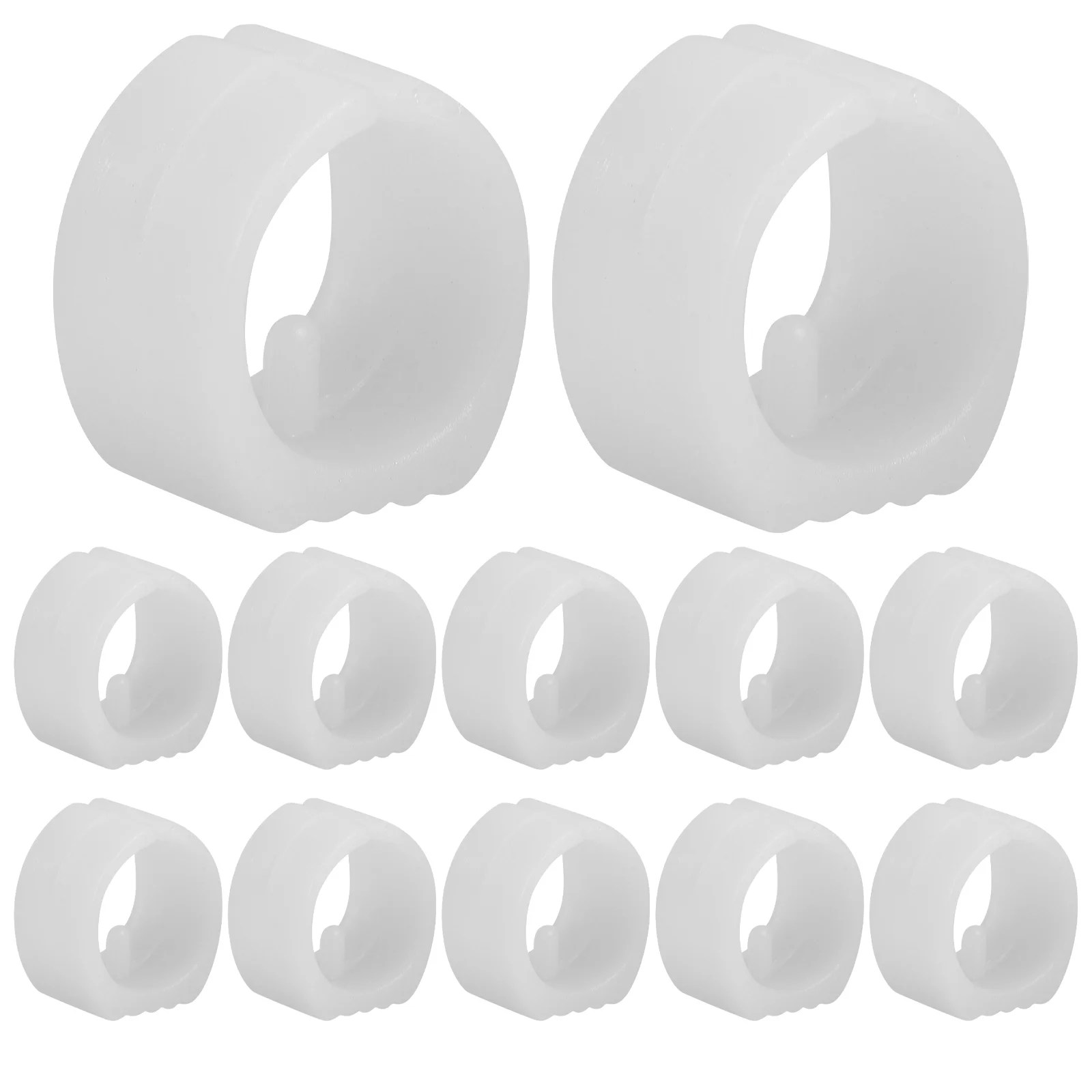 

12 Pcs Furniture Protectors Foot Pads Chair Mat Leg Floor Rectangular Boots Plastic Feet Glides for Wood Floors White Office